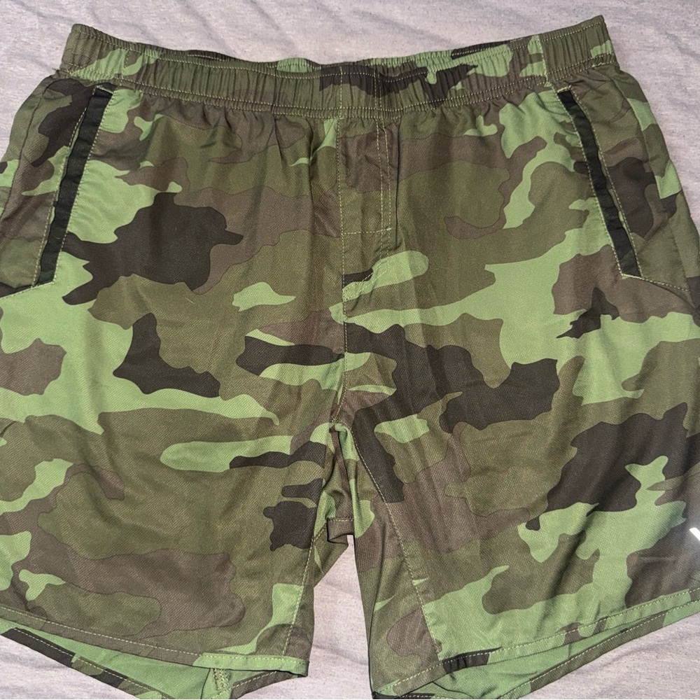 RVCA Green Camouflage Shorts